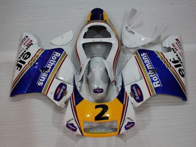 Custom 1994-1996 White Blue Yellow Honda NSR250 MC28 P4 Bike Fairing Kit