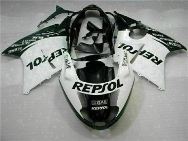 Aftermarket 1996-2007 White Black Repsol Honda CBR1100XX Replacement Motorcycle Fairings