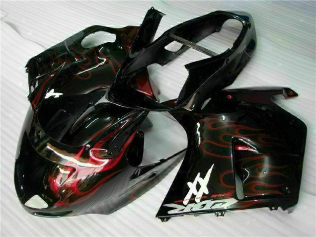 Custom 1996-2007 Red Flame Honda CBR1100XX Motorcycle Bodywork