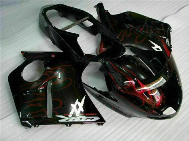 Custom 1996-2007 Red Flame Honda CBR1100XX Motorcycle Bodywork