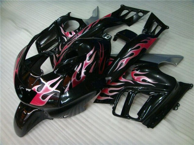 Aftermarket 1995-1998 Black Red Flame Honda CBR600 F3 Bike Fairing Kit