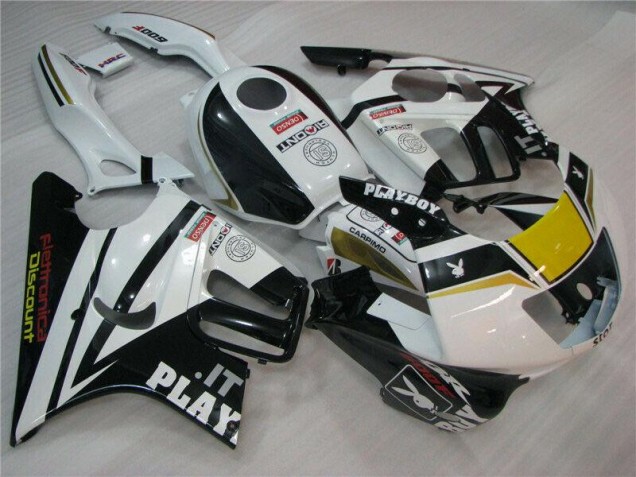 Custom 1995-1998 White Black Playboy Honda CBR600 F3 Motorcycle Fairing