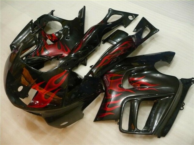 Aftermarket 1995-1998 Black Red Flame Honda CBR600 F3 Motorcycle Fairing