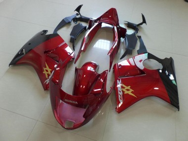 Custom 1996-2007 Candy Red Black OEM Style Honda CBR1100XX Motorcycle Fairings