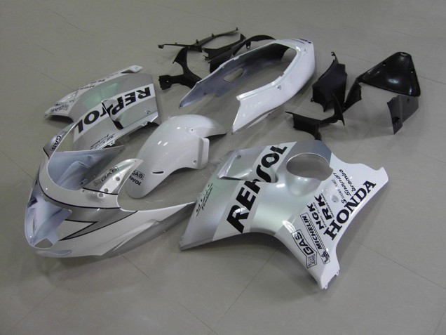 Custom 1996-2007 White Repsol Honda CBR1100XX Motorbike Fairings