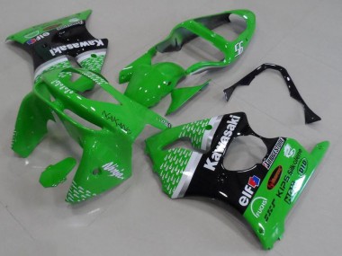 Custom 1998-1999 Green Black Kawasaki ZX6R Motorbike Fairing