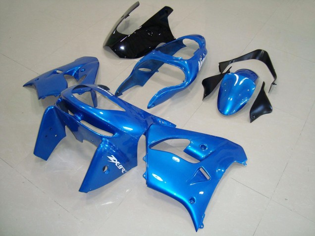 Custom 1998-1999 Blue Black Kawasaki ZX9R Bike Fairings