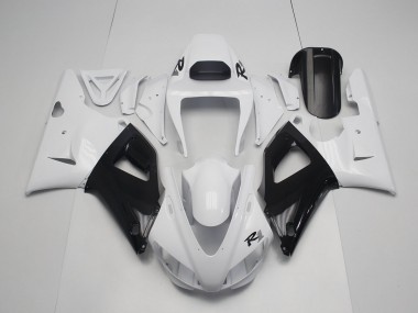 Custom 1998-1999 Pearl White Black Yamaha YZF R1 Bike Fairings