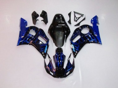 Custom 1998-2002 Blue Flame Yamaha YZF R6 Motorcycle Fairings