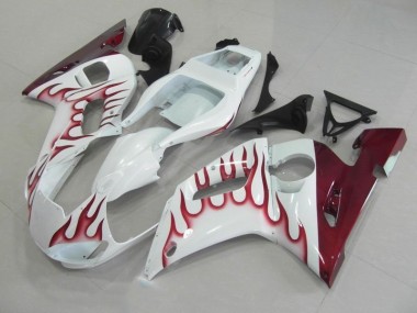 Custom 1998-2002 Red Flame Yamaha YZF R6 Motorcycle Fairing