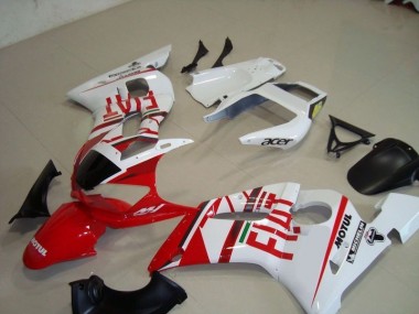 Custom 1998-2002 White Red Fiat Motul Acer Yamaha YZF R6 Motorcycle Fairing Kit