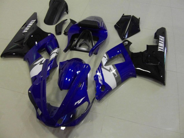 Aftermarket 2000-2001 Blue Black White Yamaha YZF R1 Motorcycle Fairings Kit