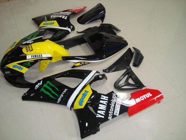 Custom 2000-2001 Yellow Monster Yamaha YZF R1 Motorbike Fairings