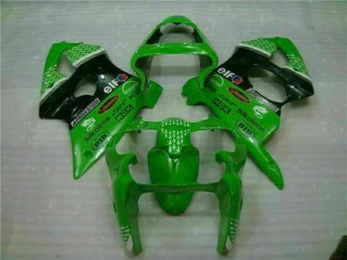 Custom 2000-2002 Green Black Kawasaki ZX6R Motor Bike Fairings