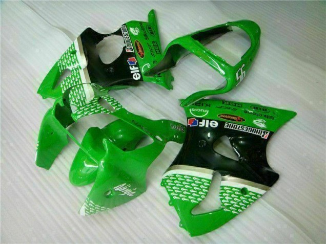 Custom 2000-2002 Green Black Kawasaki ZX6R Motorcycle Bodywork