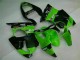 Custom 2000-2002 Green Kawasaki ZX6R Motorbike Fairing Kits