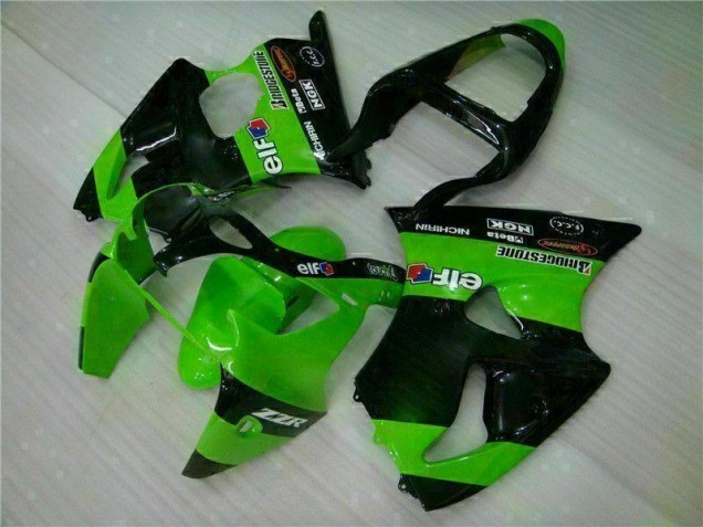 Custom 2000-2002 Green Kawasaki ZX6R Motorbike Fairing Kits