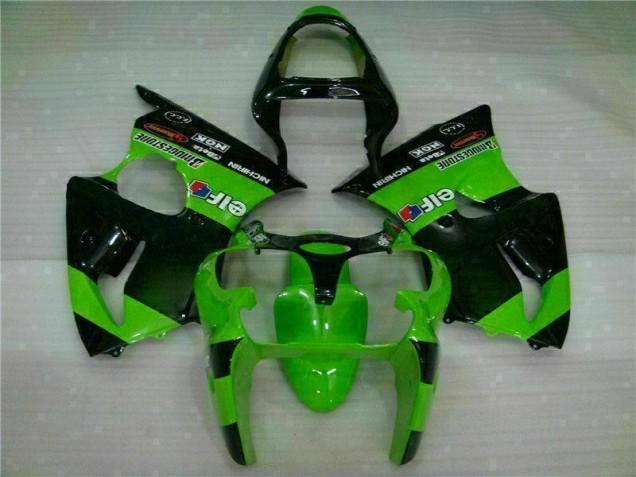 Custom 2000-2002 Green Kawasaki ZX6R Motorbike Fairing Kits