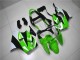 Custom 2000-2002 Green White Black Kawasaki ZX6R Bike Fairing Kit