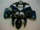 Custom 2000-2002 Black with Blue Flame Kawasaki ZX6R Motorbike Fairings