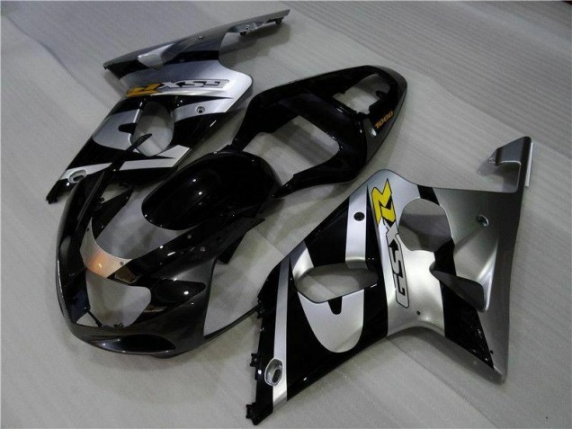 Custom 2000-2002 Silver Black Suzuki GSXR 1000 Motor Fairings