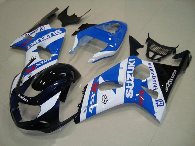 Aftermarket 2000-2002 Blakc Blue White Suzuki GSXR 1000 Motorcycle Replacement Fairings