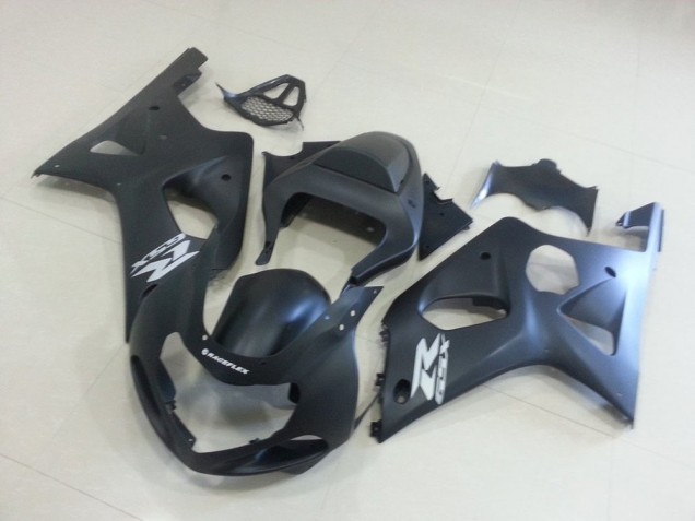 Aftermarket 2000-2002 Matte Black with Silver Gsxr Suzuki GSXR 1000 Motorcycle Fairings Kit