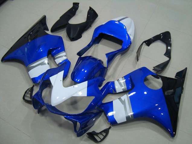 Custom 2001-2003 White Blue Black Honda CBR600 F4i Bike Fairing Kit