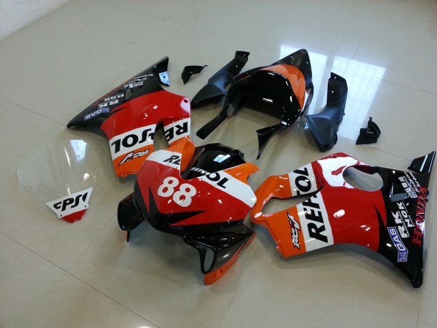 Custom 2001-2003 Race Repsol 88 Honda CBR600 F4i Motorcyle Fairings