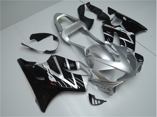 Custom 2001-2003 Silver Black Honda CBR600 F4i Motor Bike Fairings