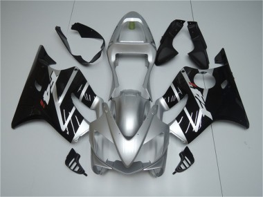 Custom 2001-2003 Silver Black Honda CBR600 F4i Motor Bike Fairings