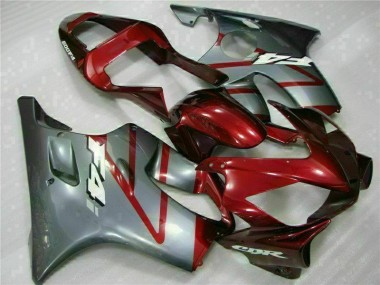 Custom 2001-2003 Red Silver Honda CBR600 F4i Moto Fairings