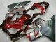 Custom 2001-2003 Red Silver Honda CBR600 F4i Moto Fairings