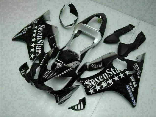 Custom 2001-2003 Black White Seven Stars Honda CBR600 F4i Bike Fairing