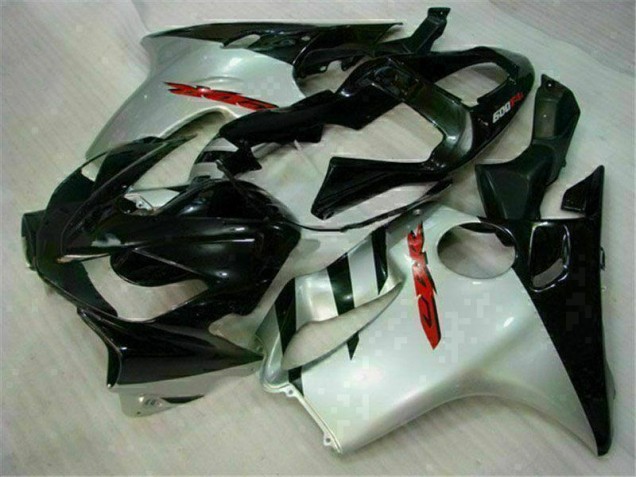 Custom 2001-2003 Black Silver Honda CBR600 F4i Bike Fairing Kit