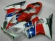 Custom 2001-2003 Red White Blue Honda CBR600 F4i Replacement Motorcycle Fairings