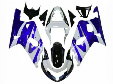 Aftermarket 2001-2003 Blue White Suzuki GSXR 600/750 Motorcylce Fairings