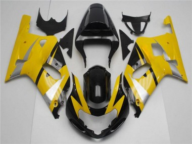 Aftermarket 2001-2003 Yellow Black Suzuki GSXR 600/750 Bike Fairings