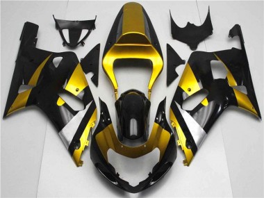 Custom 2001-2003 Gold Black Suzuki GSXR 600/750 Bike Fairing