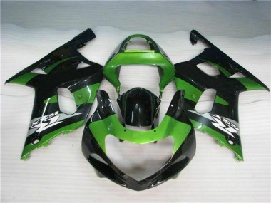 Aftermarket 2001-2003 Green Black Suzuki GSXR 600/750 Motorbike Fairing