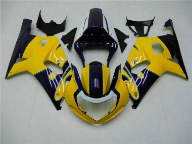 Aftermarket 2001-2003 Yellow Suzuki GSXR 600/750 Bike Fairings