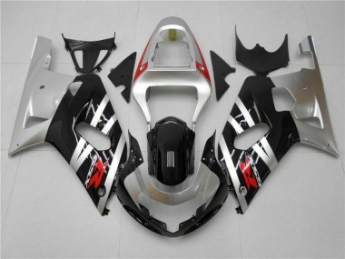 Custom 2001-2003 Silver Suzuki GSXR 600/750 Motorcycle Fairings Kits