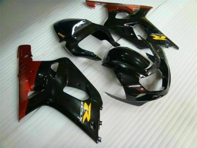 Custom 2001-2003 Black Suzuki GSXR 600/750 Moto Fairings