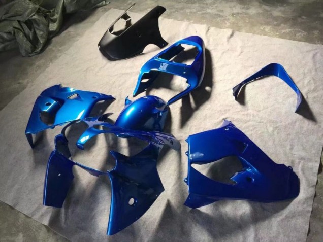 Custom 2002-2003 Blue Matte Black Kawasaki ZX9R Motorbike Fairings