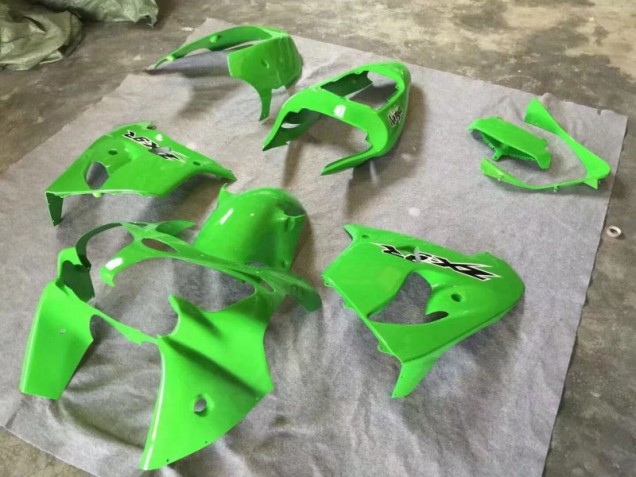 Custom 2002-2003 Green Kawasaki ZX9R Motorcycle Fairing