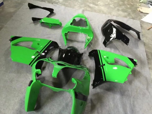 Custom 2002-2003 Green Glossy Black Kawasaki ZX9R Motorbike Fairing