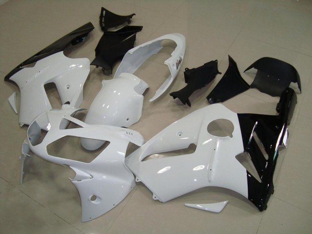 Custom 2002-2006 White Black Kawasaki ZX12R Motorcylce Fairings