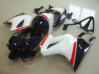 Aftermarket 2002-2013 White Dark Blue Honda VFR800 Motorbike Fairing