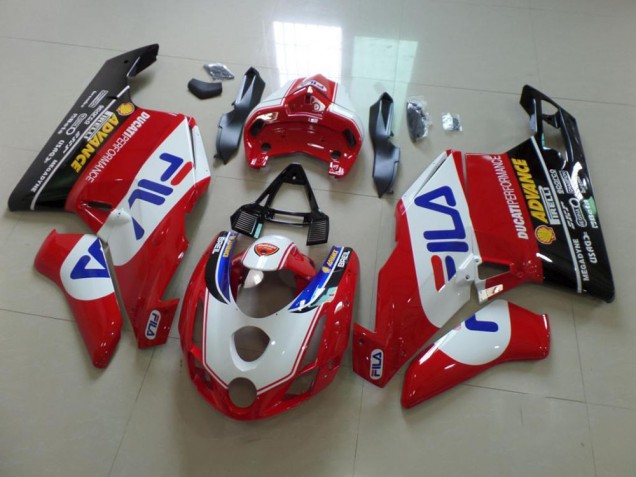 Custom 2003-2004 Red Fila Ducati 749 999 Bike Fairings