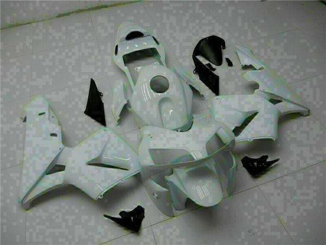 Custom 2003-2004 White Honda CBR600RR Motorcyle Fairings & Bodywork